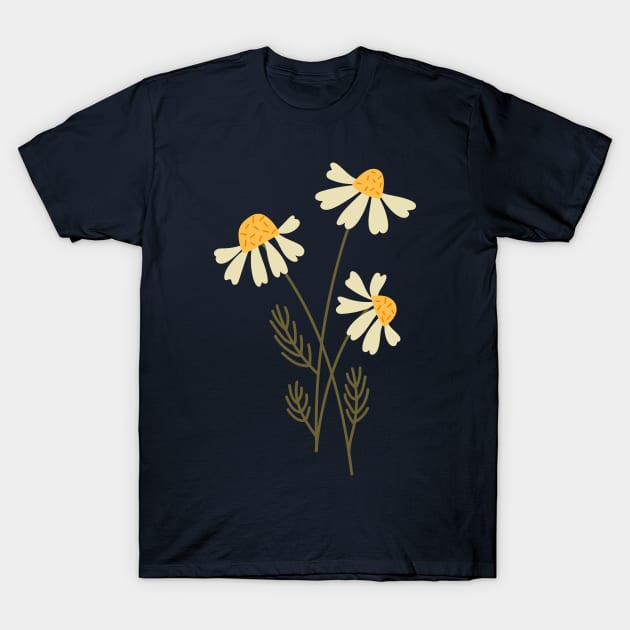 Chamomile flowers T-Shirt by RigaSutherland